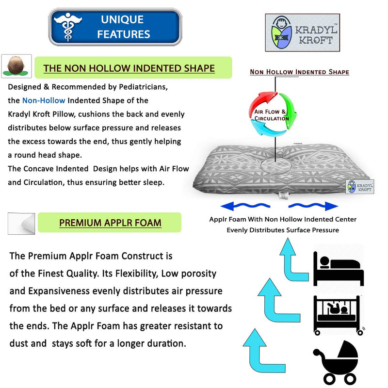 Columbus New Born Pillow | Baby Pillow | Head Shaping Pillow