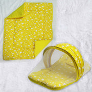 Born Star Yellow Mosquito Net and Quilt - Combo Set